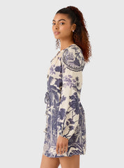 Close-up of the bracelet-length raglan sleeves on the Lisette Dress