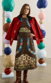 Back view of the Moira Dress, a Hunter Bell High Country Tweed dress