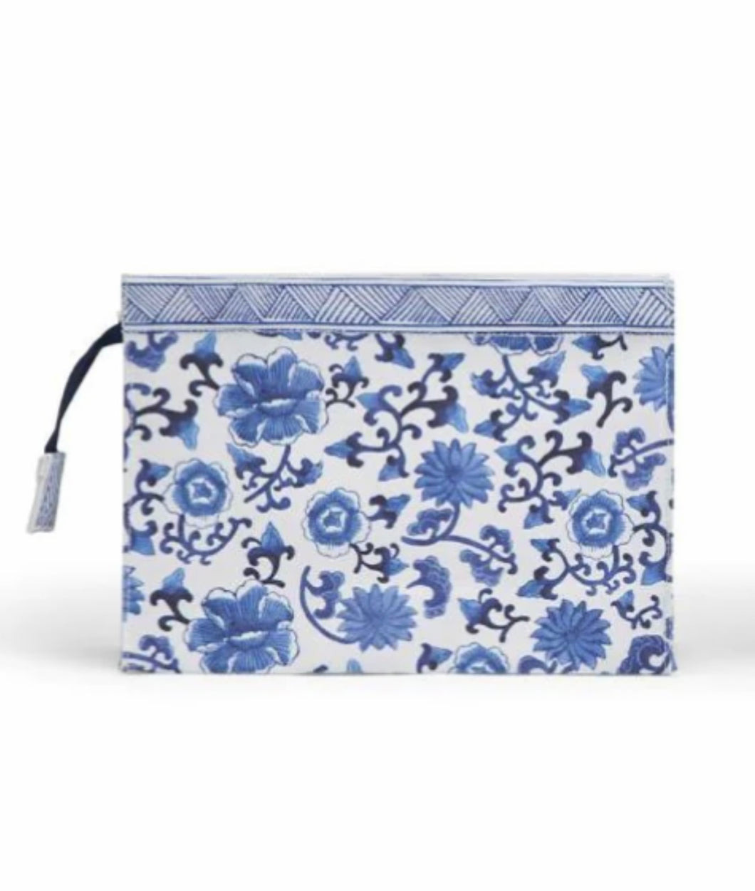 Blue And White Pouch
