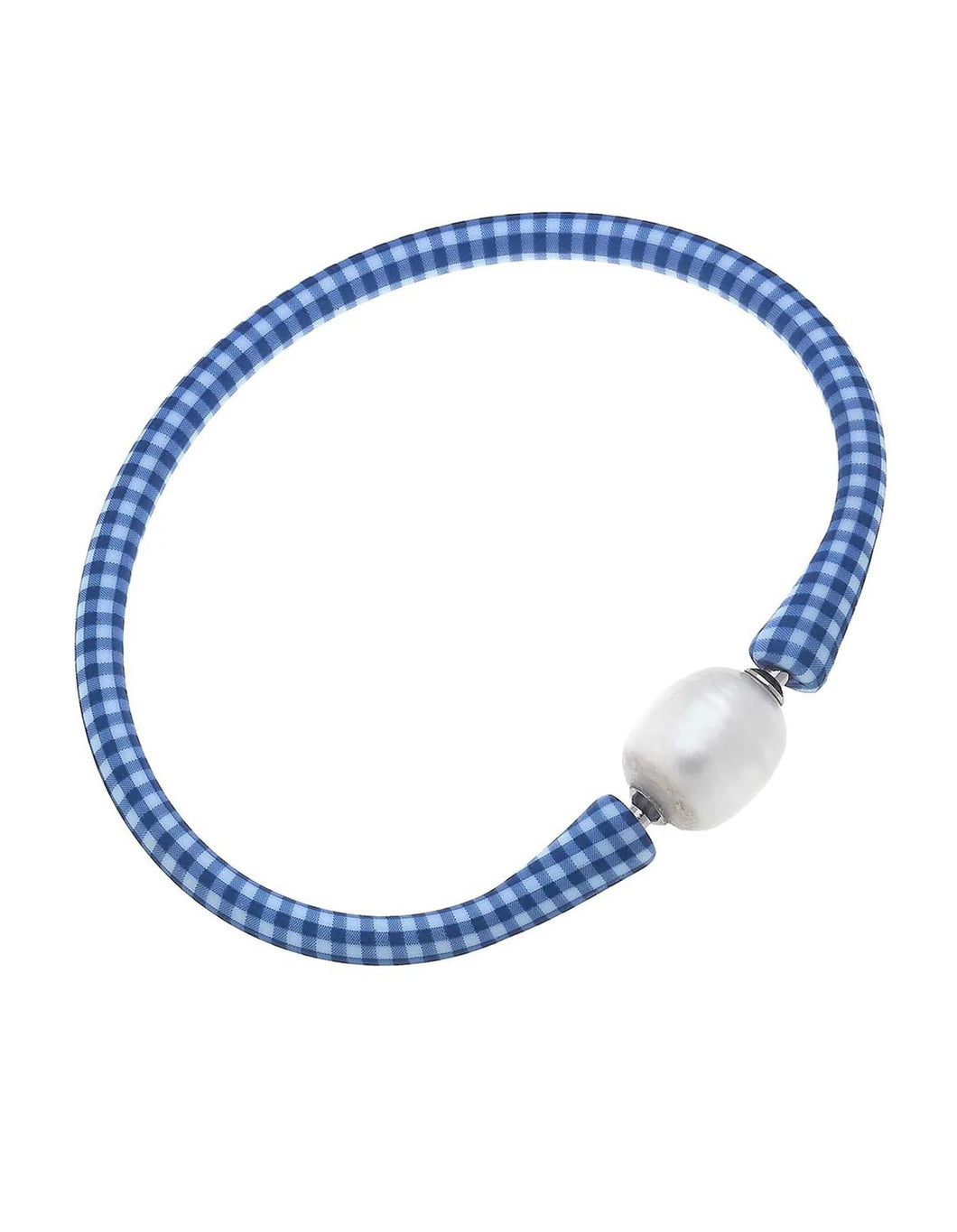 Pearl With Gingham Bracelet