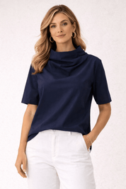 Close-up of the lightweight silhouette on the Natalie Top