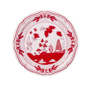 Pavilion Paper Dinner Plates styled on a table, Beachside Pavilion disposable dinner plates