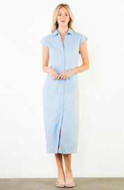 Diana Dress, a THML long maxi dress, worn front view