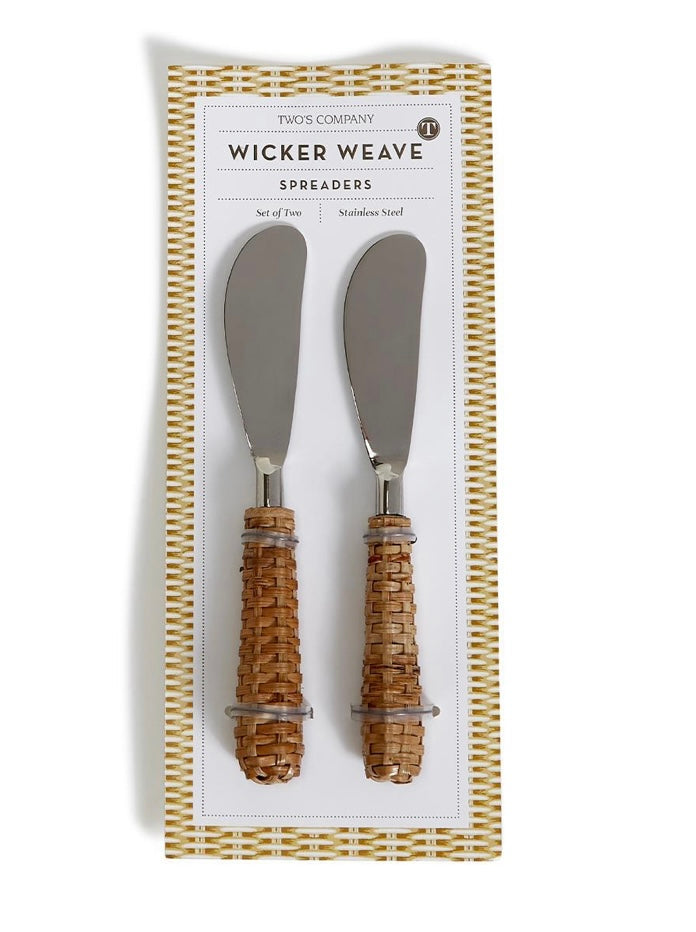 Wicker Weave Set of 2 Spreaders